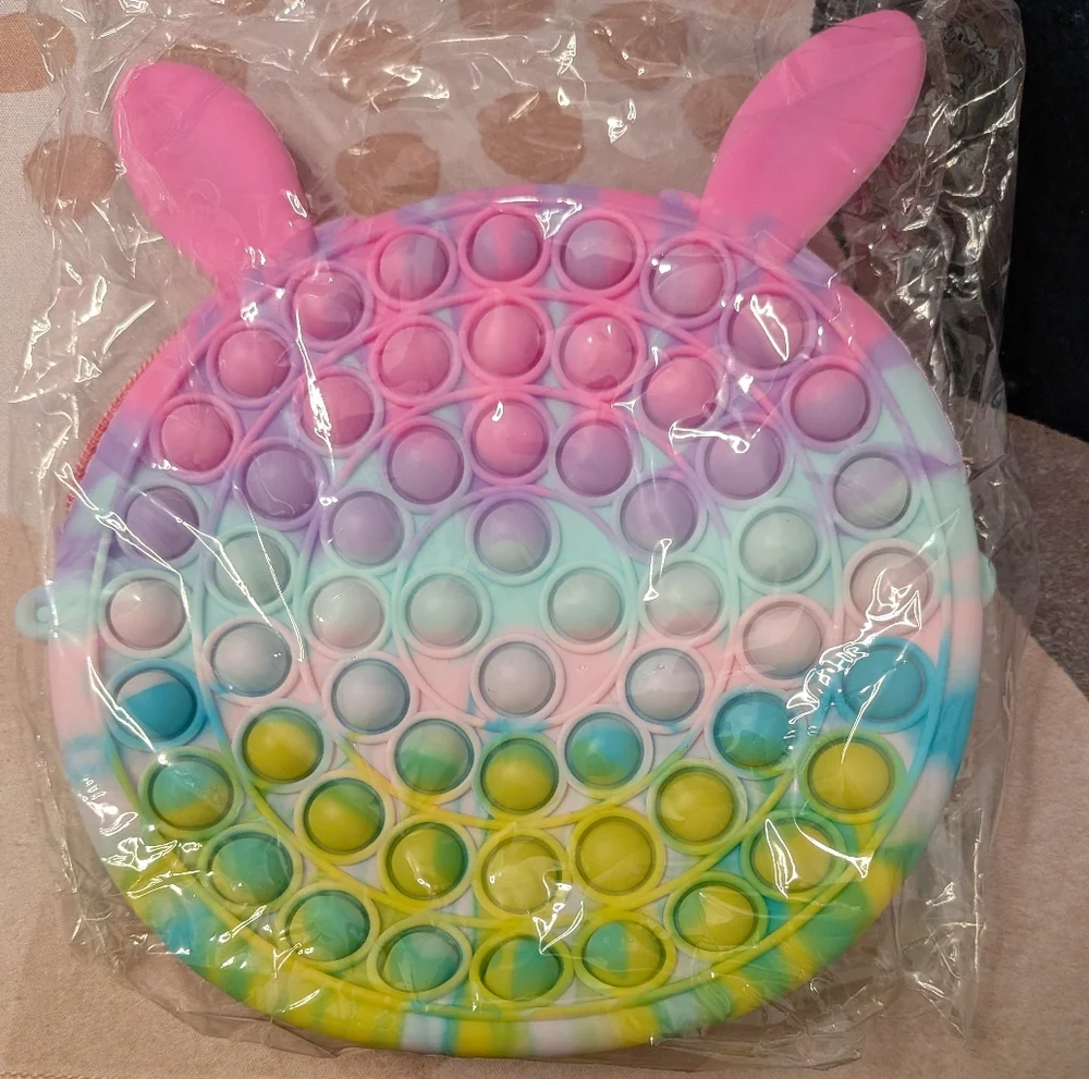 Rainbow Pop It Fidget Purse - Rabbit